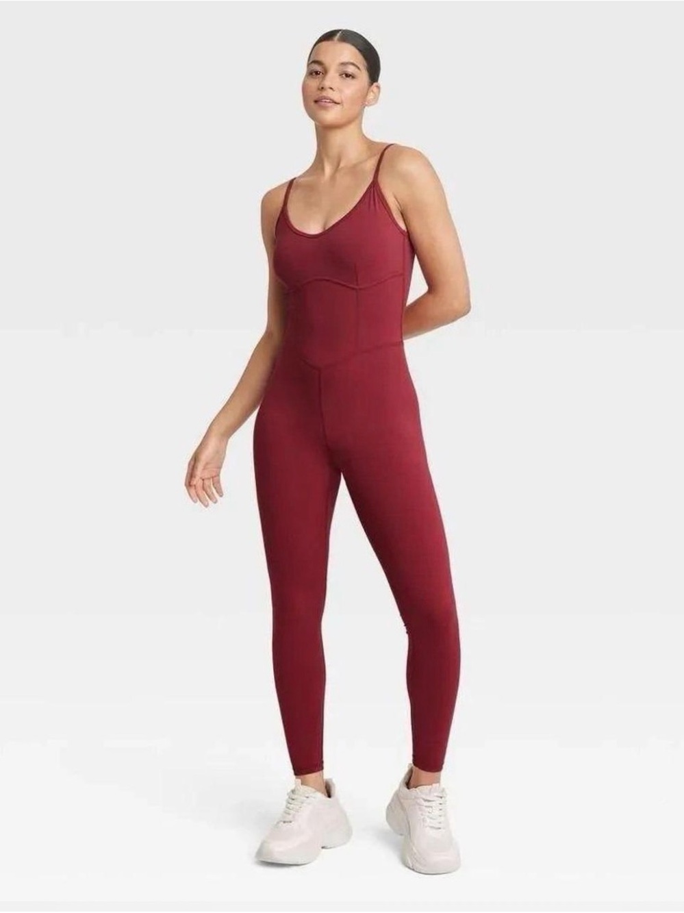 Joylab Wine Color Corset Jumpsuit-Size S
